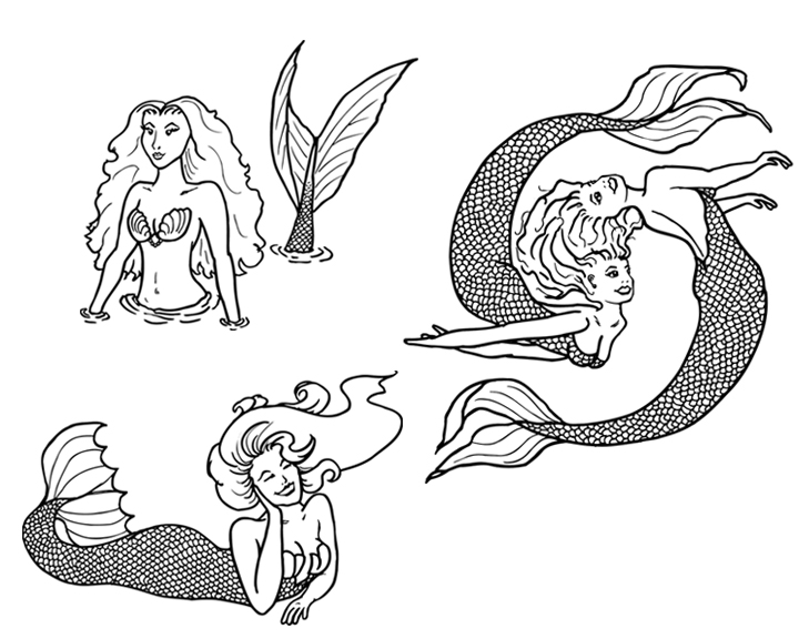 Mermaid illustrations